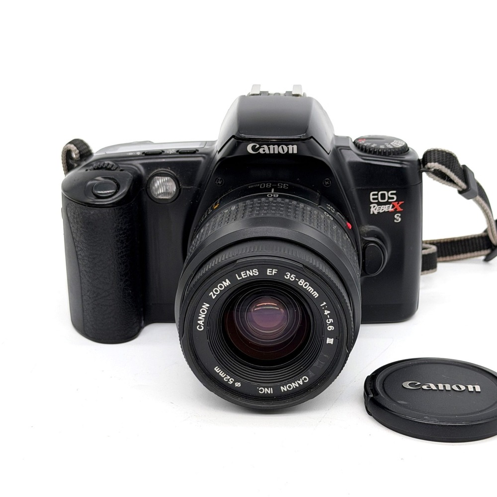 Canon EOS Rebel XS 35mm SLR Film Camera with EF 35-80mm f4-5.6 III Lens Black